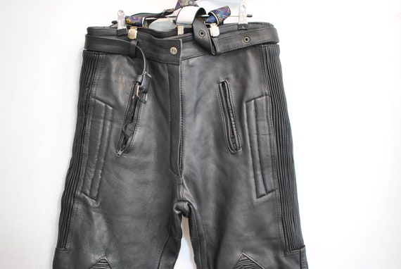Vintage MOTORCYCLE LEATHER PANTS , men's leather
