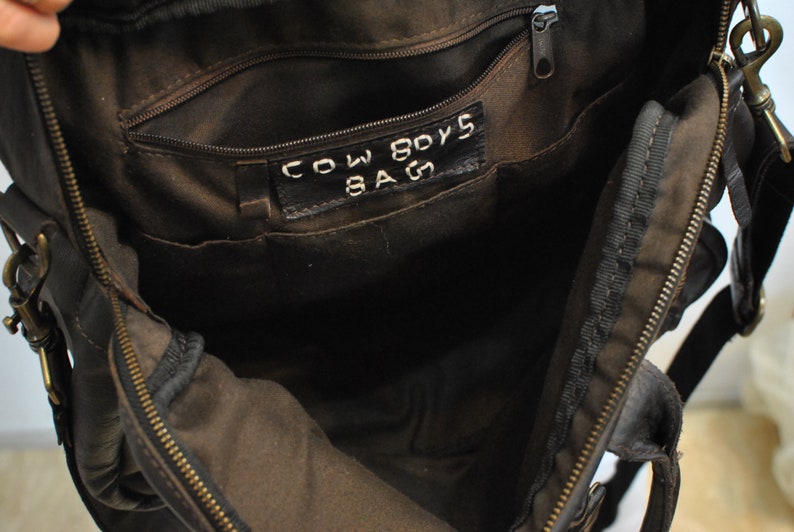 women/'s leather bag............ 062 Vintage MESSENGER LEATHER BAG