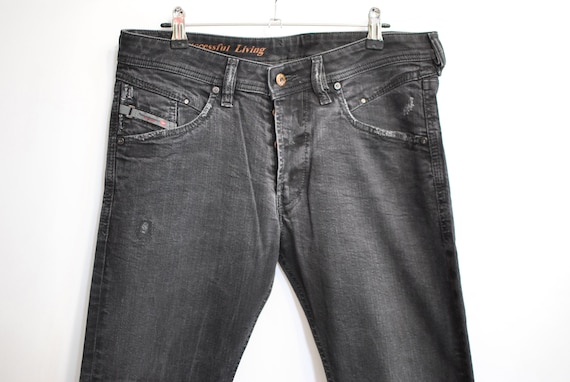 Vintage DIESEL MEN'S JEANS black jeans W-32......