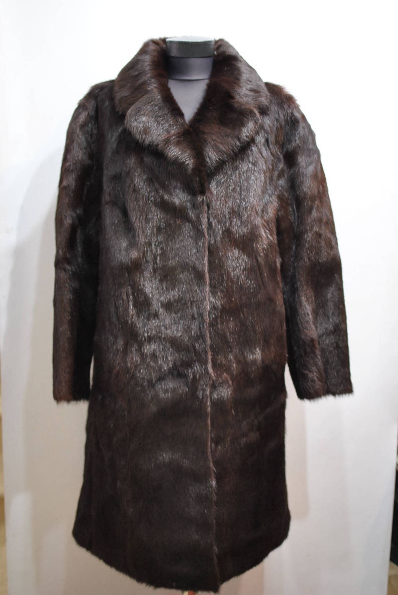 glamorous fur coat.............. 479 winter fur coat Vintage FOX FUR FULL length coat