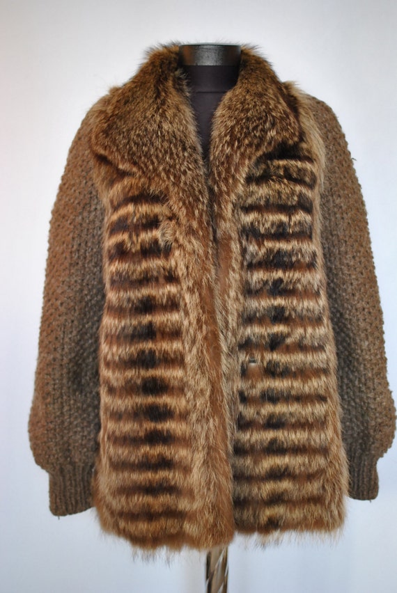 Vintage CLAUDE GILBERT Paris fashion fur jacket .