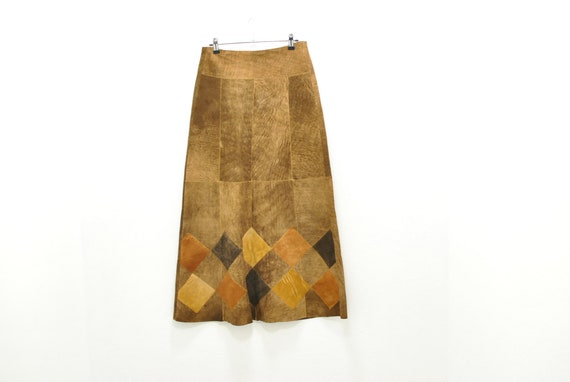 Vintage Leather long skirt , women's skirt .......