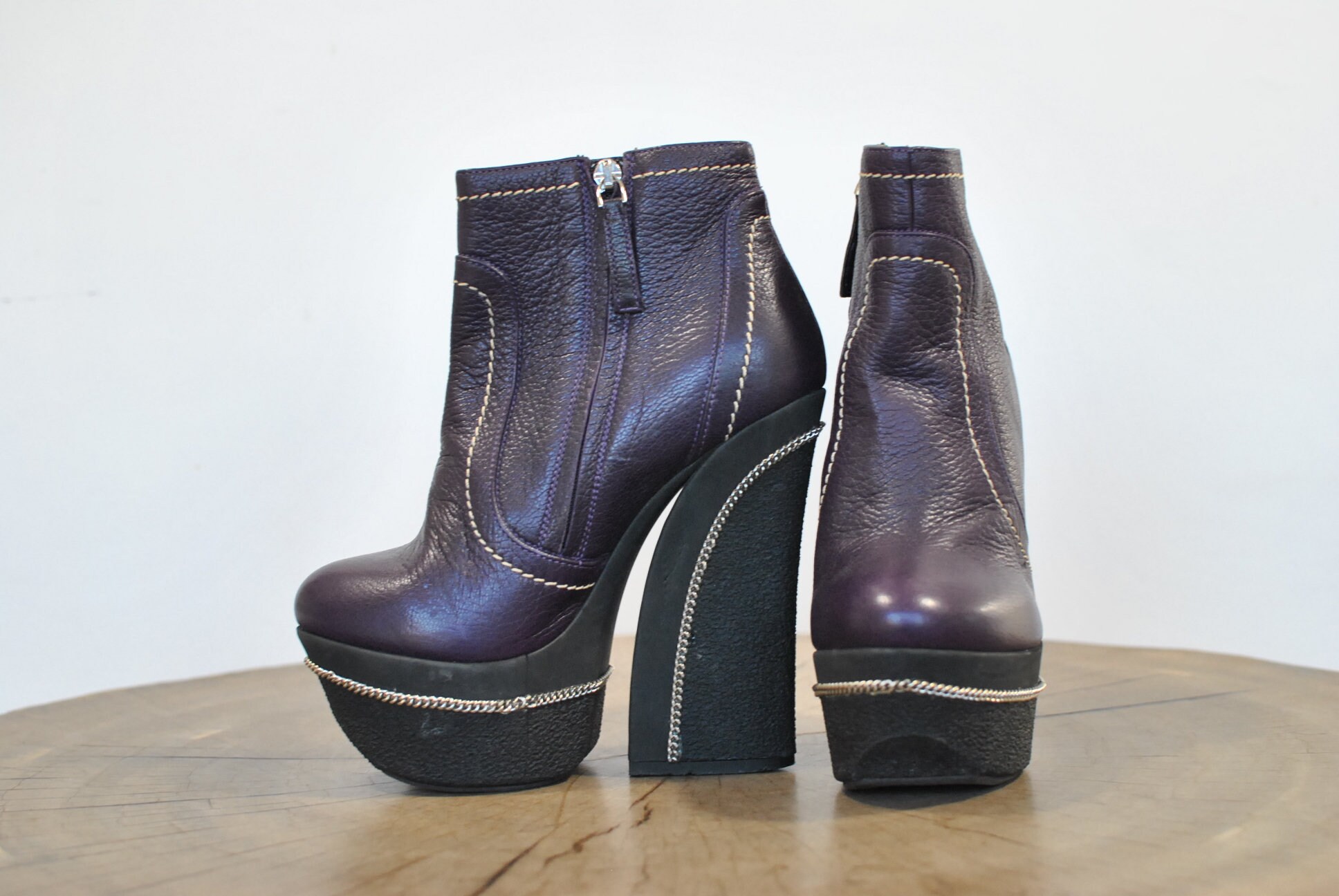 Vintage EXTRAVAGANT women's boots leather | Etsy