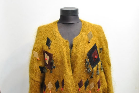 Vintage HANDMADE WOMEN'S CARDIGAN , fashion oversi