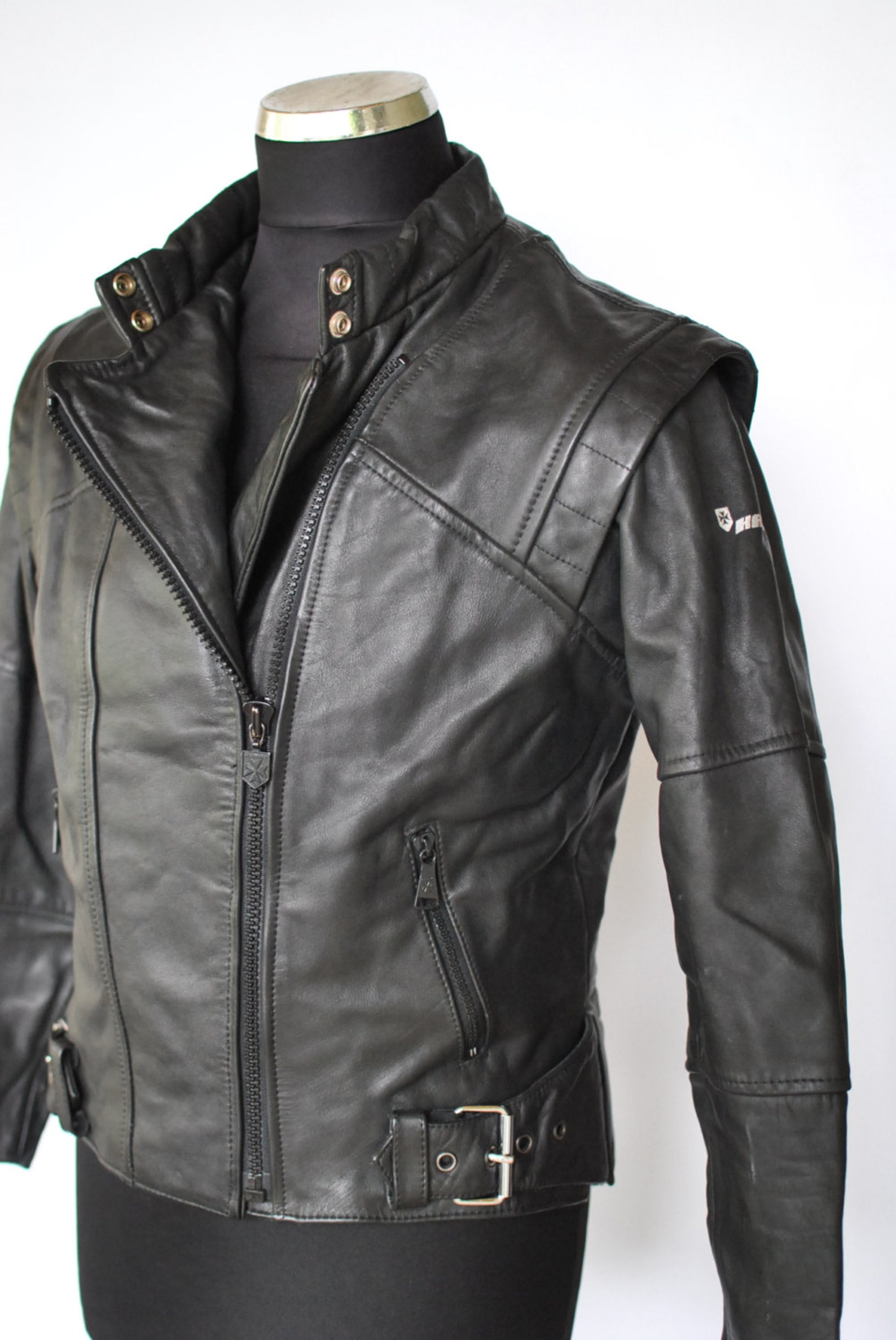 Vintage HARRO MOTO BIKER Leather Jacket Women Leather Jacket - Etsy