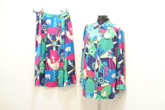 Vintage Peter Hahn silk summer suit , women's summ
