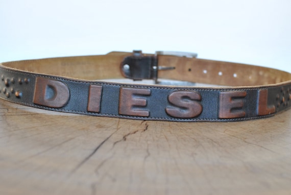 Vintage Diesel men's leather belt ................