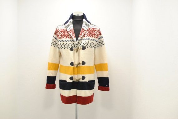 Vintage Tommy Hilfiger wool cardigan , country pat