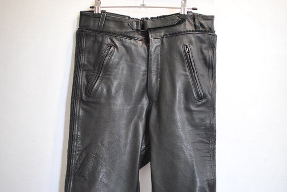 Vintage MOTORCYCLE LEATHER PANTS , men's leather p