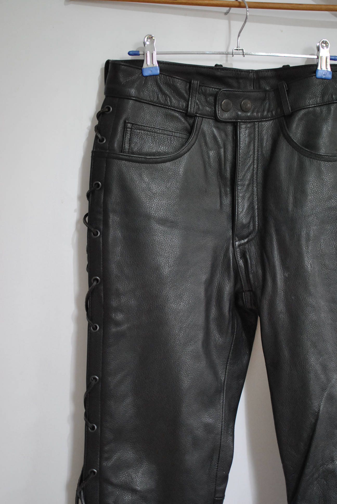 Vintage MEN'S MOTORCYCLE LEATHER pants men's biker | Etsy