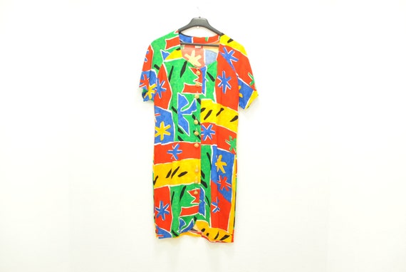 Vintage Summer printed dress , women's summer dres