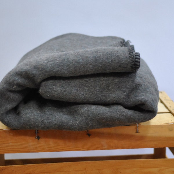 Vintage WOOL blanket for cozy cold nights ....