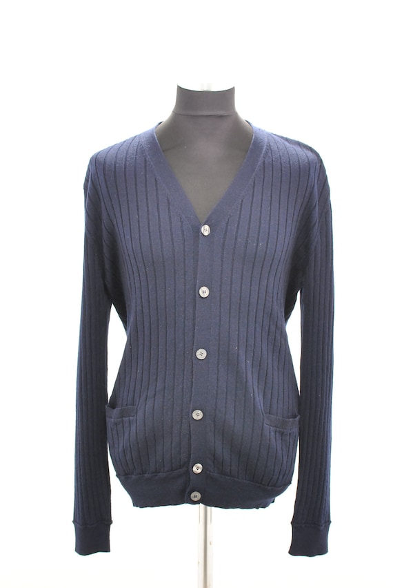 Vintage DESIGNER MEN'S WOOL cardigan ............(