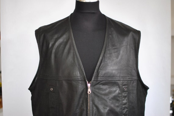 Vintage LEATHER VEST , men's leather vest ......(0