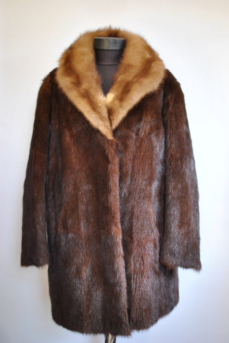 Vintage MINK FUR COAT Medium Length Fur Coat Mink Fur - Etsy