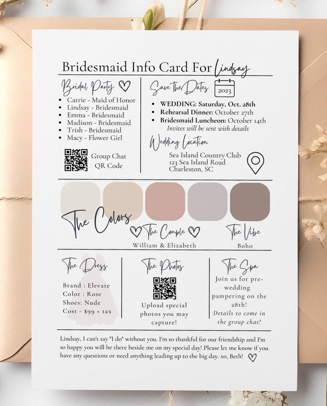 Bridal Shower Card | Bride To Be Card | Beautiful Bride Card | To