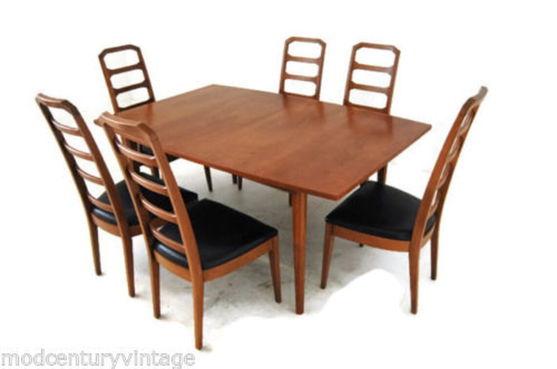 Mid Century Modern Broyhill Premier Facet Dining Table and 6 Etsy