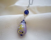 Purple Drop Obikazari With Blue Stone, Japanese kimono Accessories