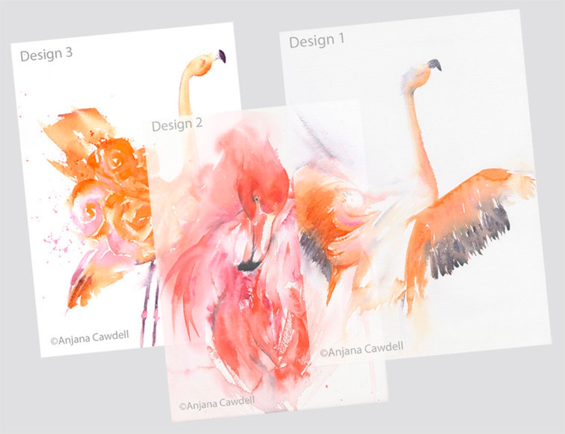 Flamingo Card Blank Greetings Card Birthday Card - Etsy