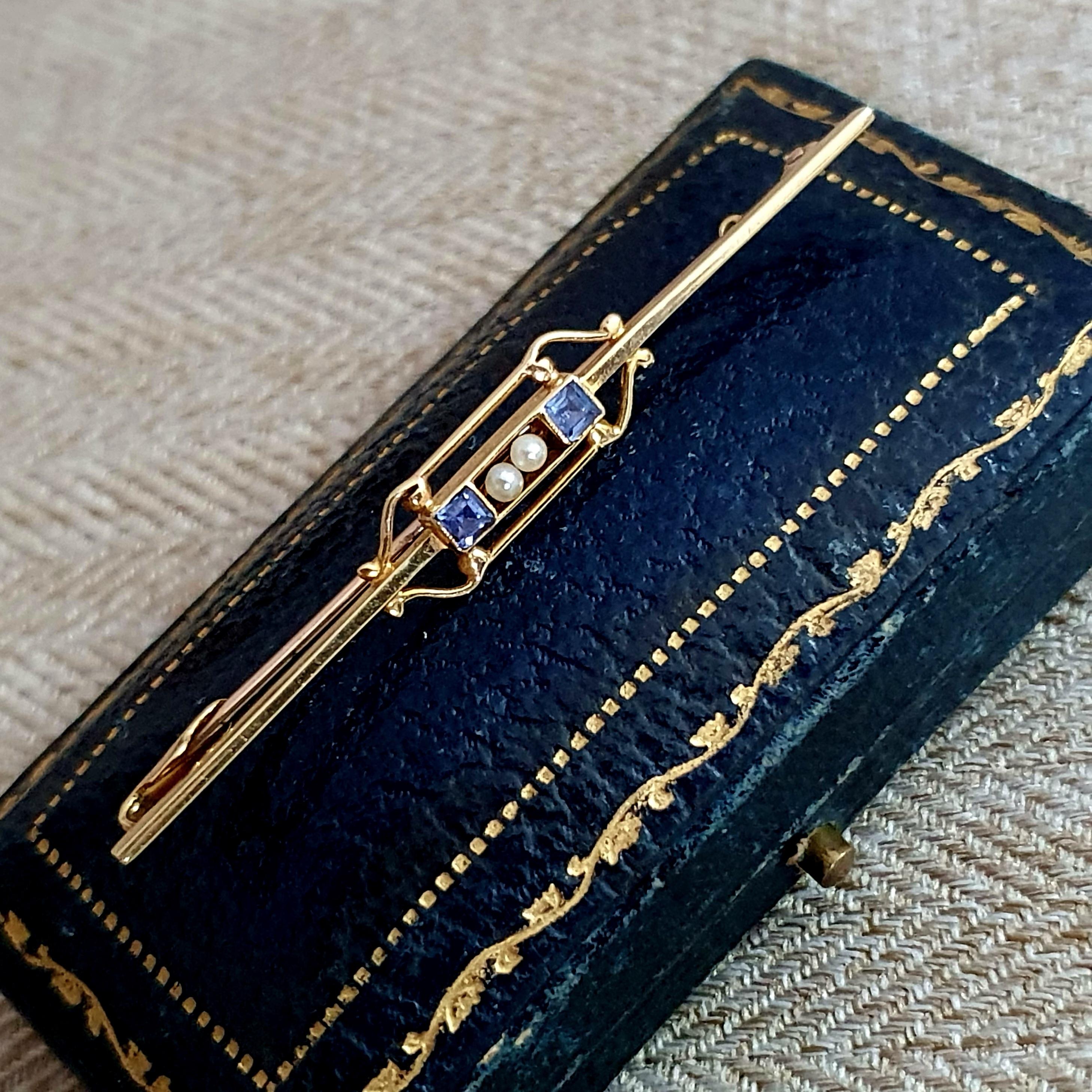 サファイアブローチ - Etsy 日本
