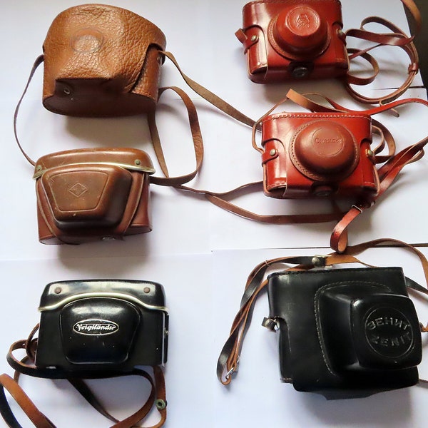 Vintage Film Camera Bag Strap Travel Case, Smena, Zenit, Kodak, Kiev, Voigtlander