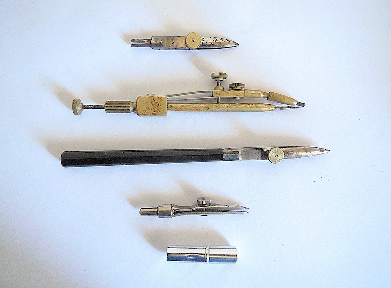 LOT5 of Various Vintage Drafting Tools & Instruments Etsy