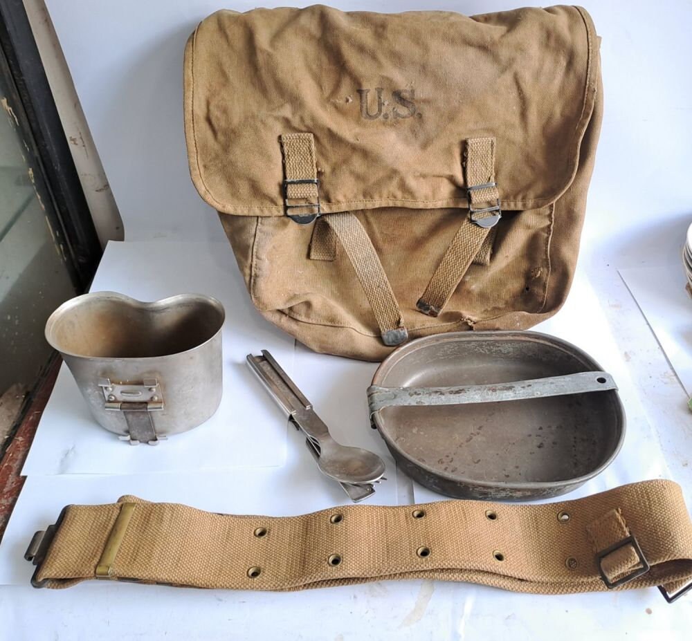 WWI British Made US Army Officers Musette Bag