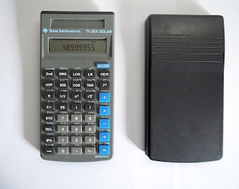 Texas Instruments TI-30X Solar Scientific Calculator With Case, WORKING, made in Italy