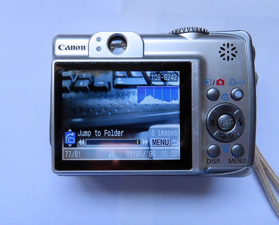 Canon PowerShot A560 7.1MP Digital Camera Silver SD Card Etsy