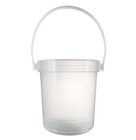 Plastic Rum Buckets 32 Oz Customized Plastic Buckets With Sticker