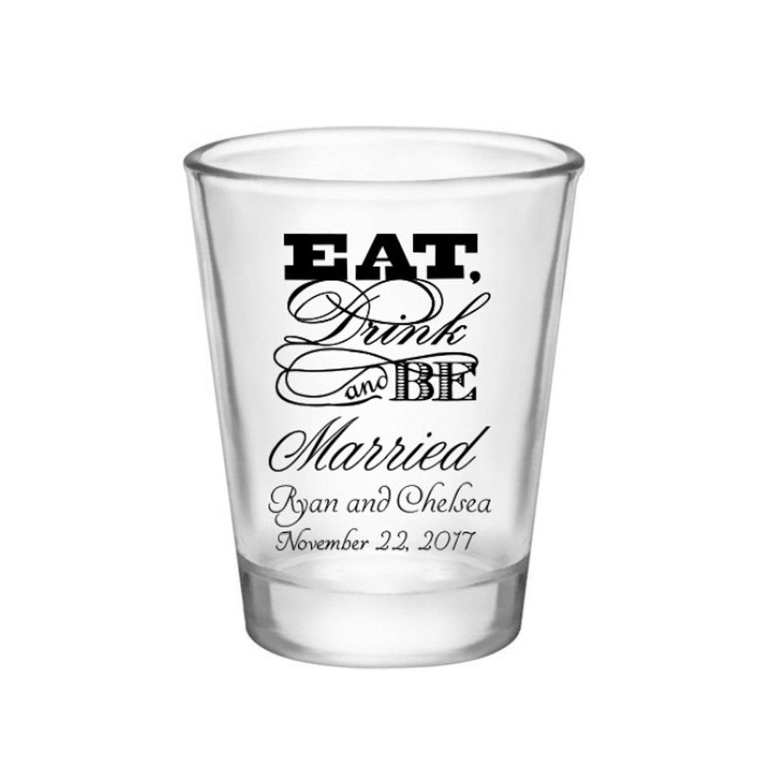 Personalize Wedding Shot Glass Customize Wedding Shot Etsy