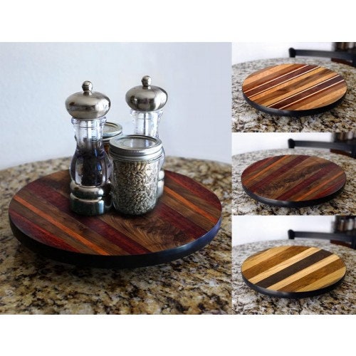 Lazy Susan Wood Table Top Organizer for Kitchen for Etsy