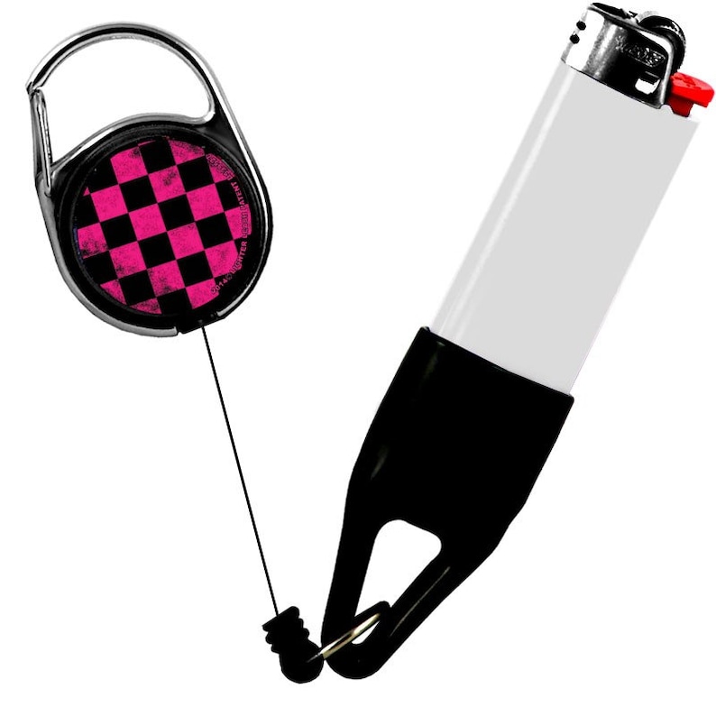 Premium Clip Lighter Leash® Grunge Pink and Black Series Etsy