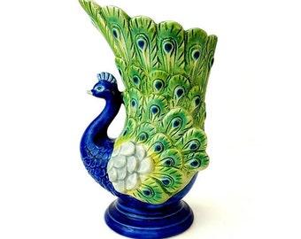 Peacock Tiki Mug - Unique Drinkware - Peacock Glass - 18oz