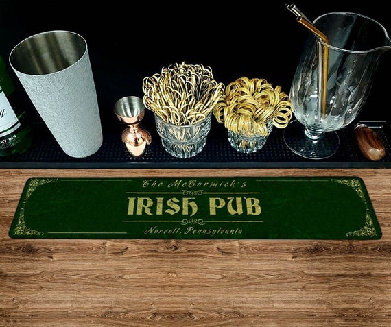 PERSONALISED WINE BAR BEER LABEL BAR RUNNER IDEAL FOR HOME PUB BEER MAT OCCASION