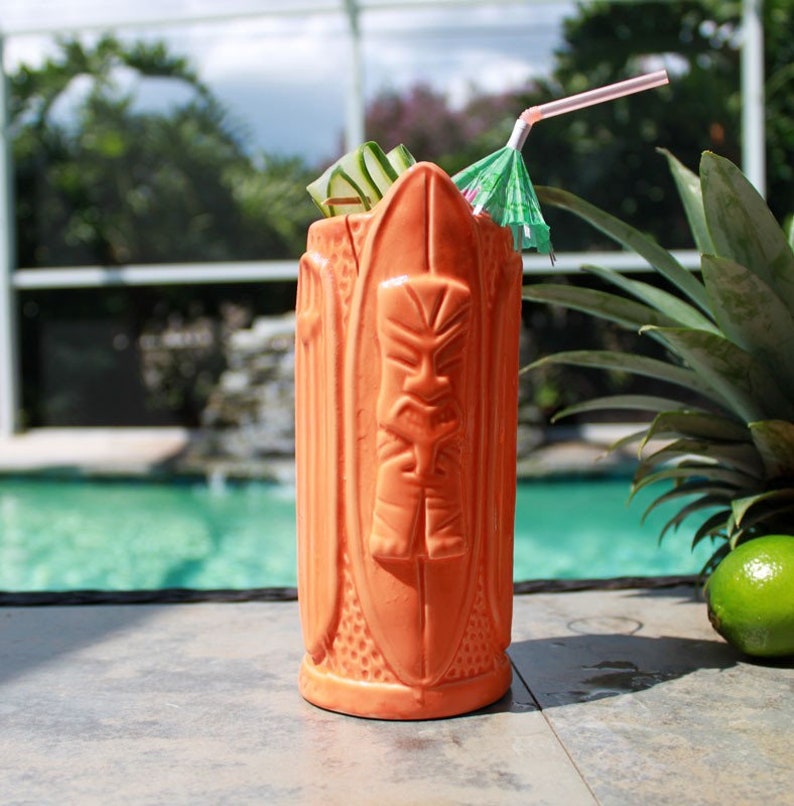 Tiki Mug Drinkware Surf Style Tiki Cups Tiki Mugs Tiki Etsy