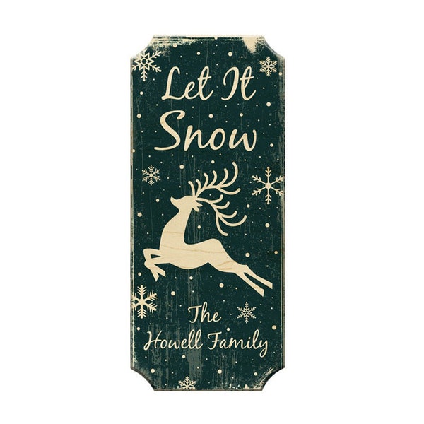 Let it Snow Decor - Holiday Decor Sign - Christmas Gift  - Christmas Gifts -  White Christmas Sign - Wood Sign - Vintage Christmas Decor