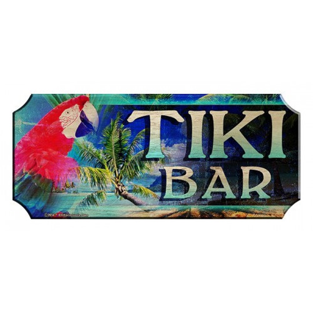 Tiki Bar Wood Plaque Sign - Etsy