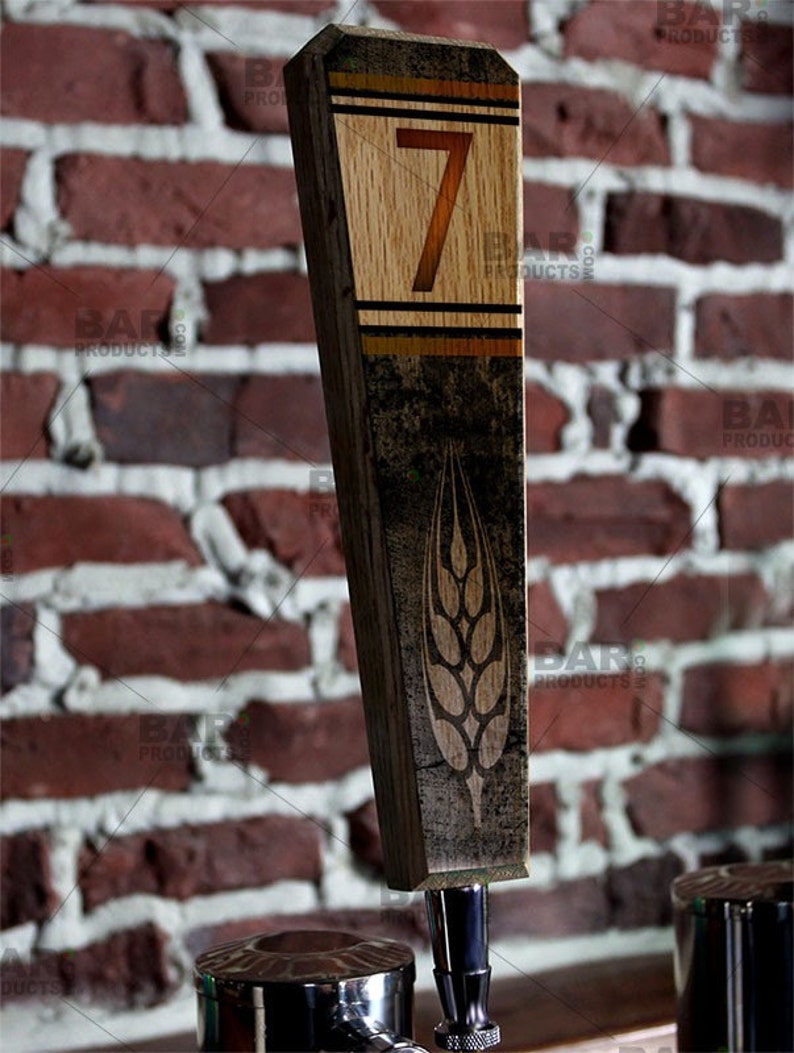 Numbered Beer Tap Handles Oak Wood Classy Hops Etsy