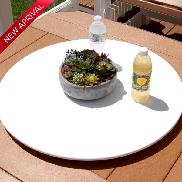 Outdoor Table Lazy Susan With Umbrella Hole Plywood - Etsy