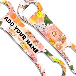 Custom V-ROD® Beer Bottle Opener Watercolor Flowers Customizable Bar ...