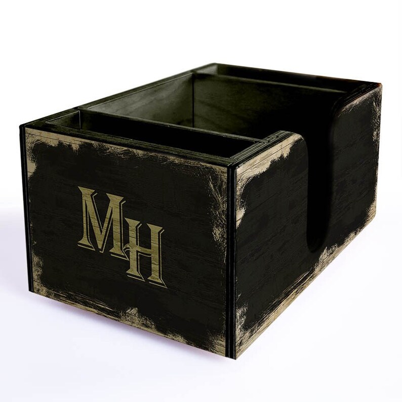 Personalized Napkin Holder Bar Caddy Wood Kitchen Caddy Etsy