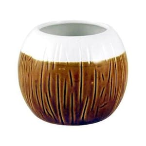 Tiki Drinkware - BarConic® Ceramic Coconut Mug - 16 Ounce