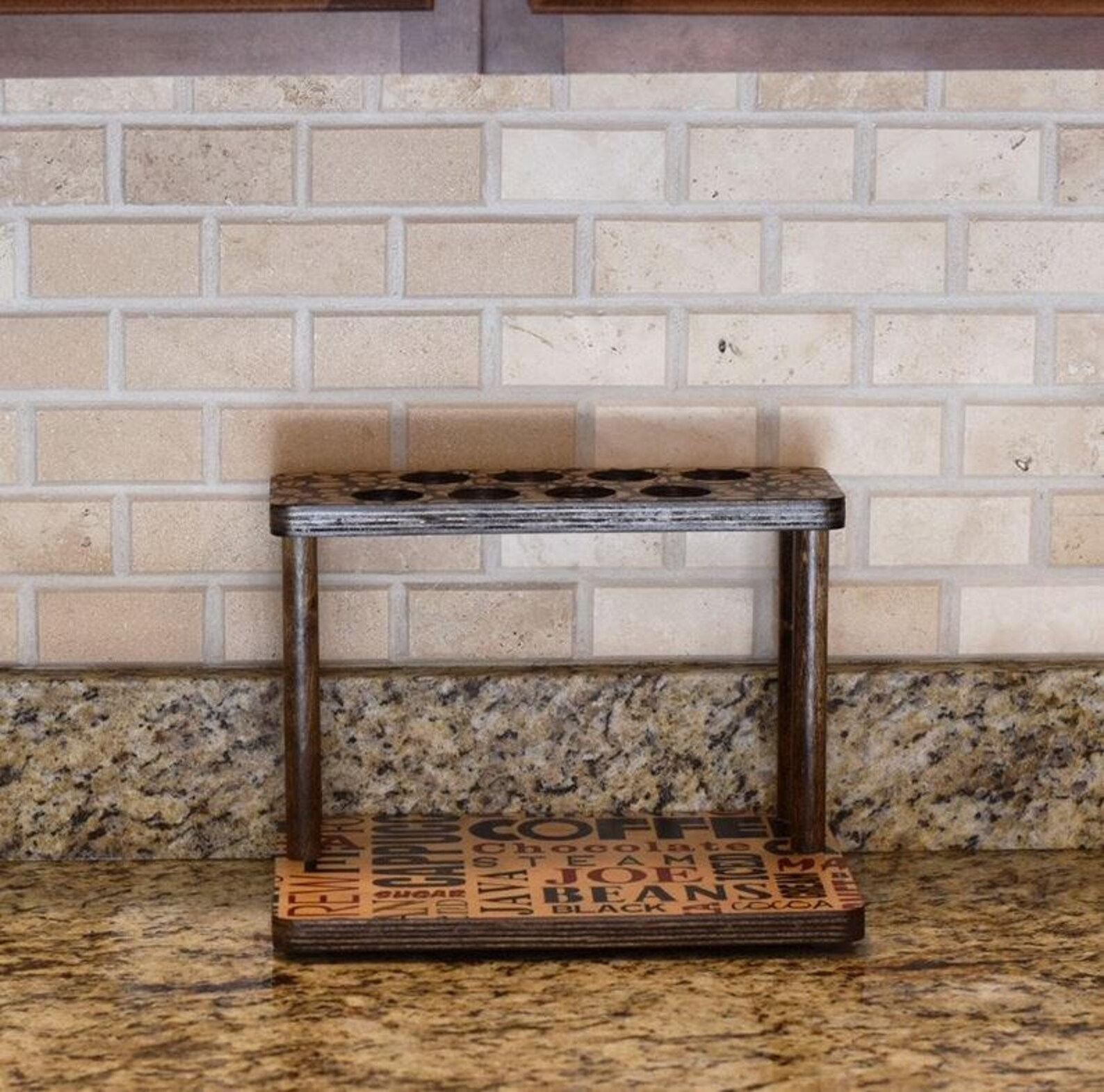 Counter Shelf Wood Shelves Kitchen Organizer Counter Etsy