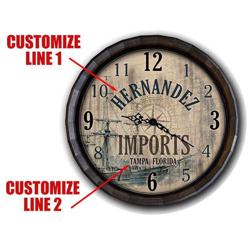 Custom Wood Wall Clock Imports Customize Wooden Wall Etsy