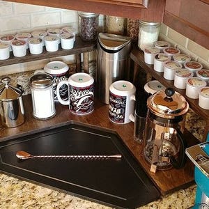 Counter Shelf Coffee Station Shelf Kitchen Counter Shelves image 0
