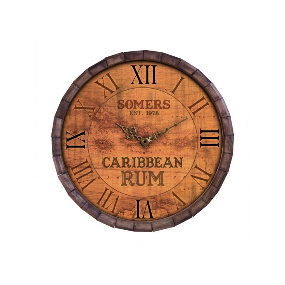 Bar Decor Clock Personalized Clock Home Bar Gift Etsy