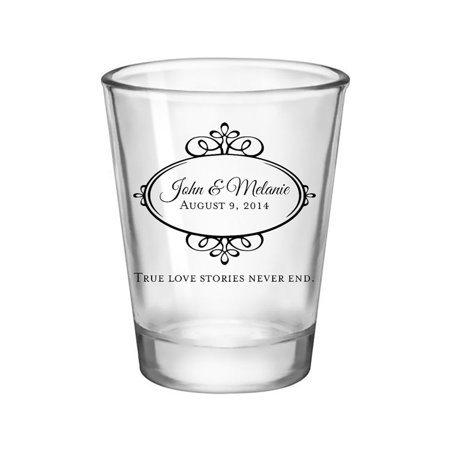 Custom Wedding Shot Glasses Wedding Favor Wave Shot Glass Etsy