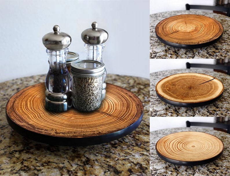 Wooden Tabletop Lazy Susan Countertop Lazy Susan Table Top Etsy