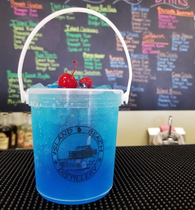 Plastic Rum Buckets 32 Oz Customized Plastic Buckets With Etsy